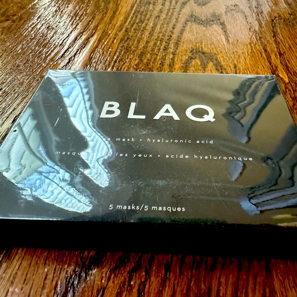 Unopened NIB Blaq Hyaluronic Acid Bright Eyes set of 5 eye masks